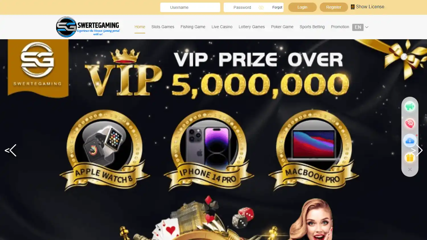 Swerte Gaming Casino screenshot 1