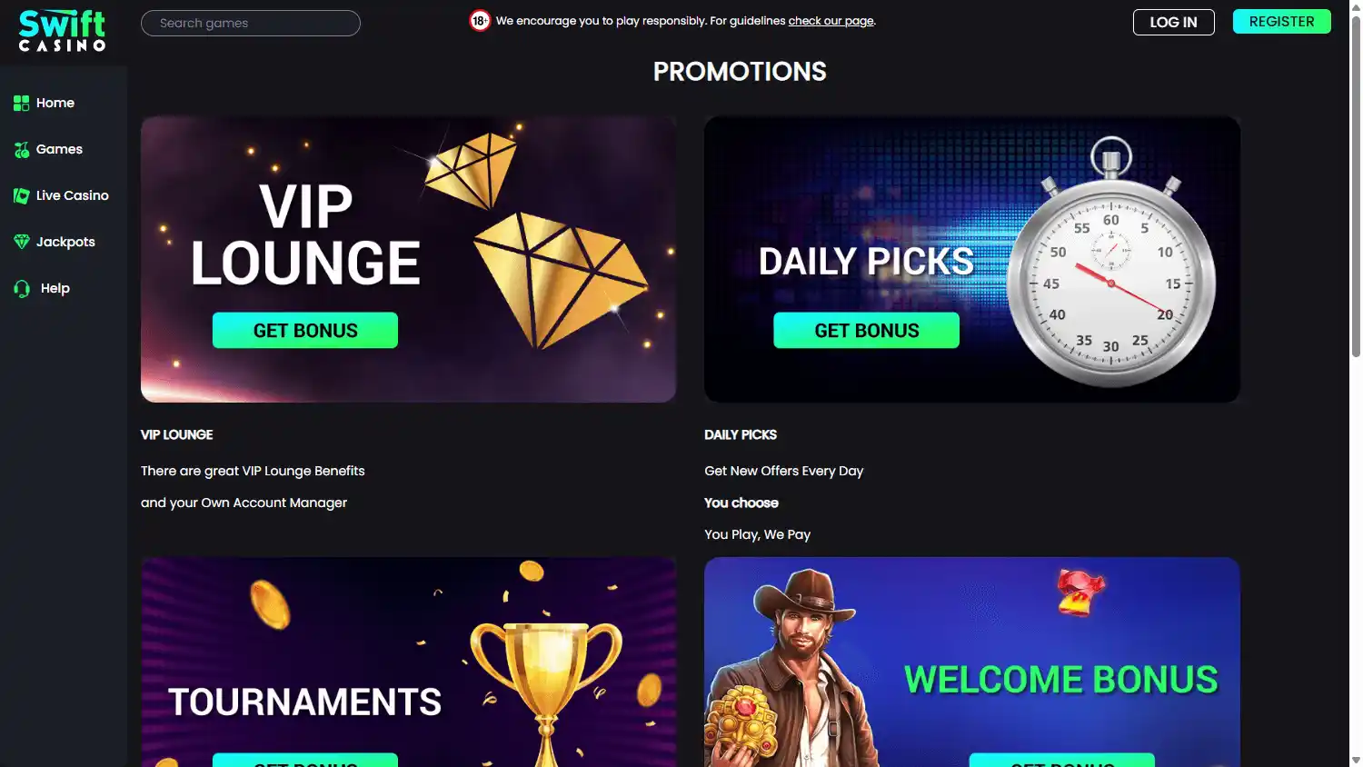 Swift Casino screenshot 3