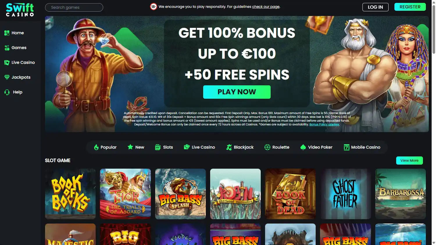 Swift Casino DE screenshot 2