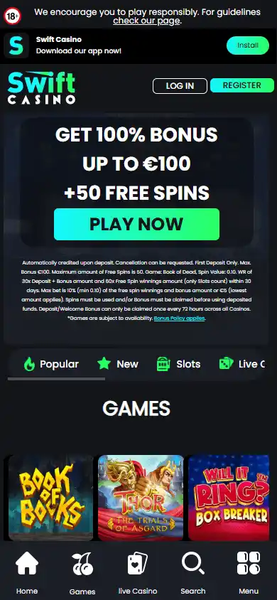 Swift Casino DE screenshot 6
