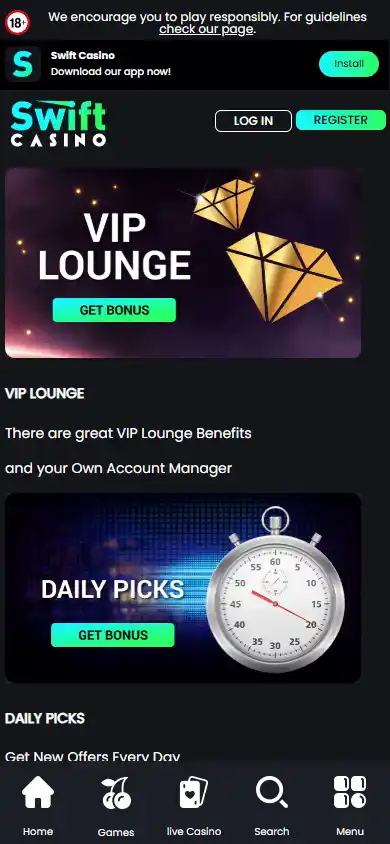 Swift Casino DK screenshot 7