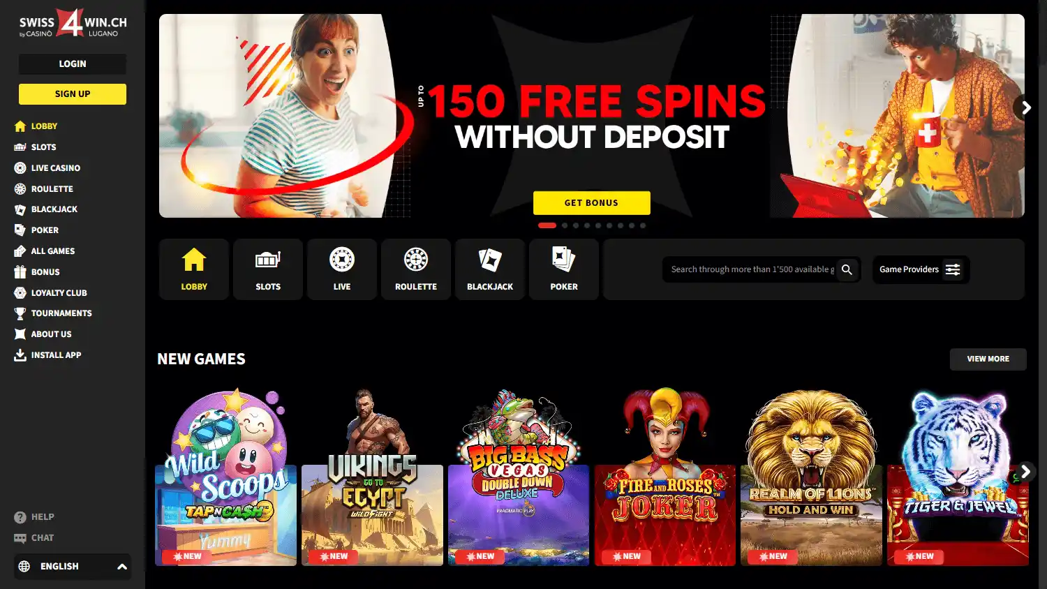 Swiss4Win Casino screenshot 1