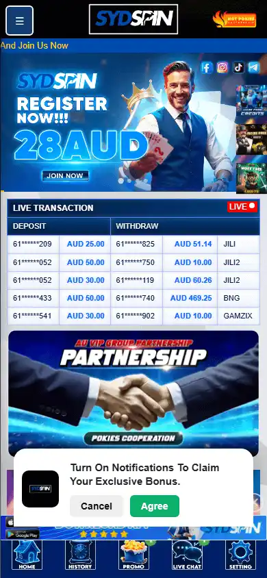 SydSpin Casino screenshot 3