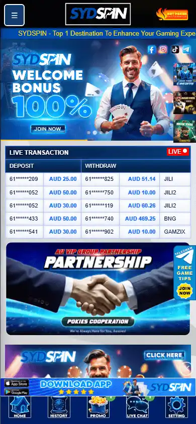 SydSpin Casino screenshot 4