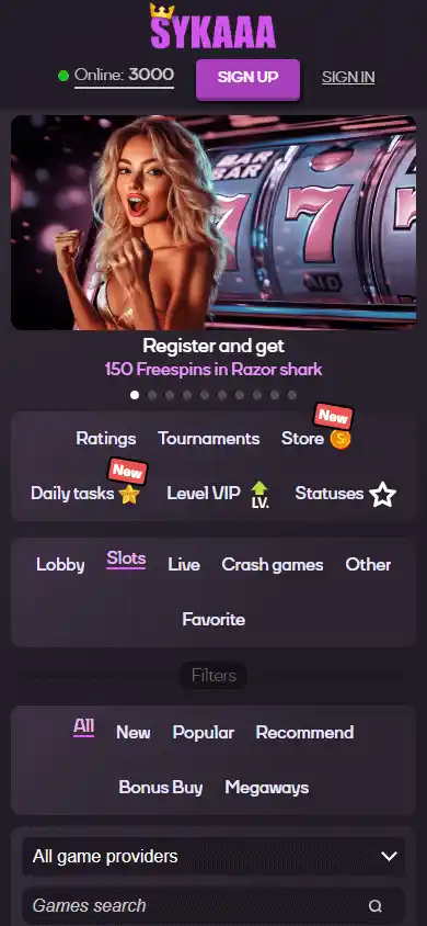 Sykaaa Casino screenshot 4