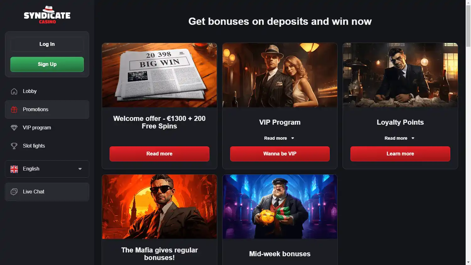 Syndicate Casino screenshot 3