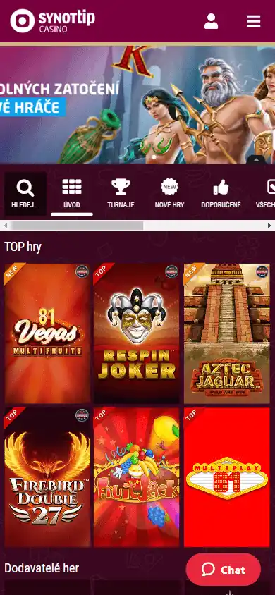 SYNOT TIP Casino CZ screenshot 3