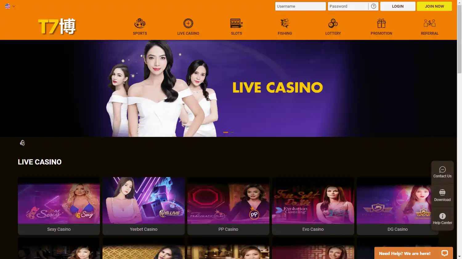 T7bet Casino screenshot 2