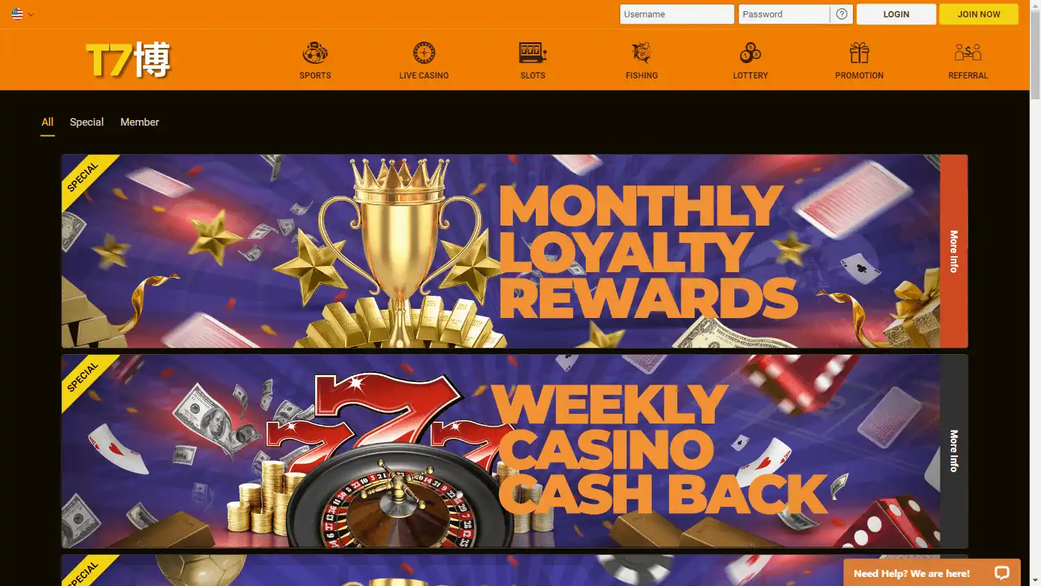 T7bet Casino screenshot 3