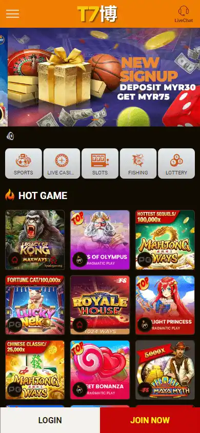 T7bet Casino screenshot 4