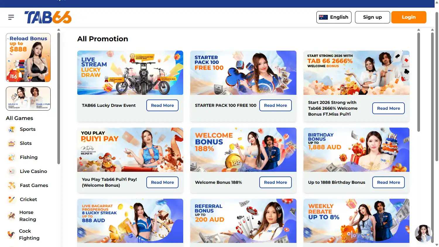 TAB66 Casino screenshot 3