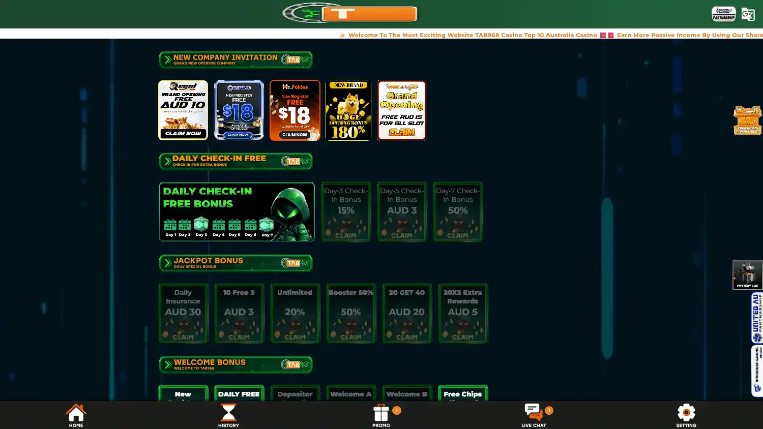 Tab968 Casino screenshot 2