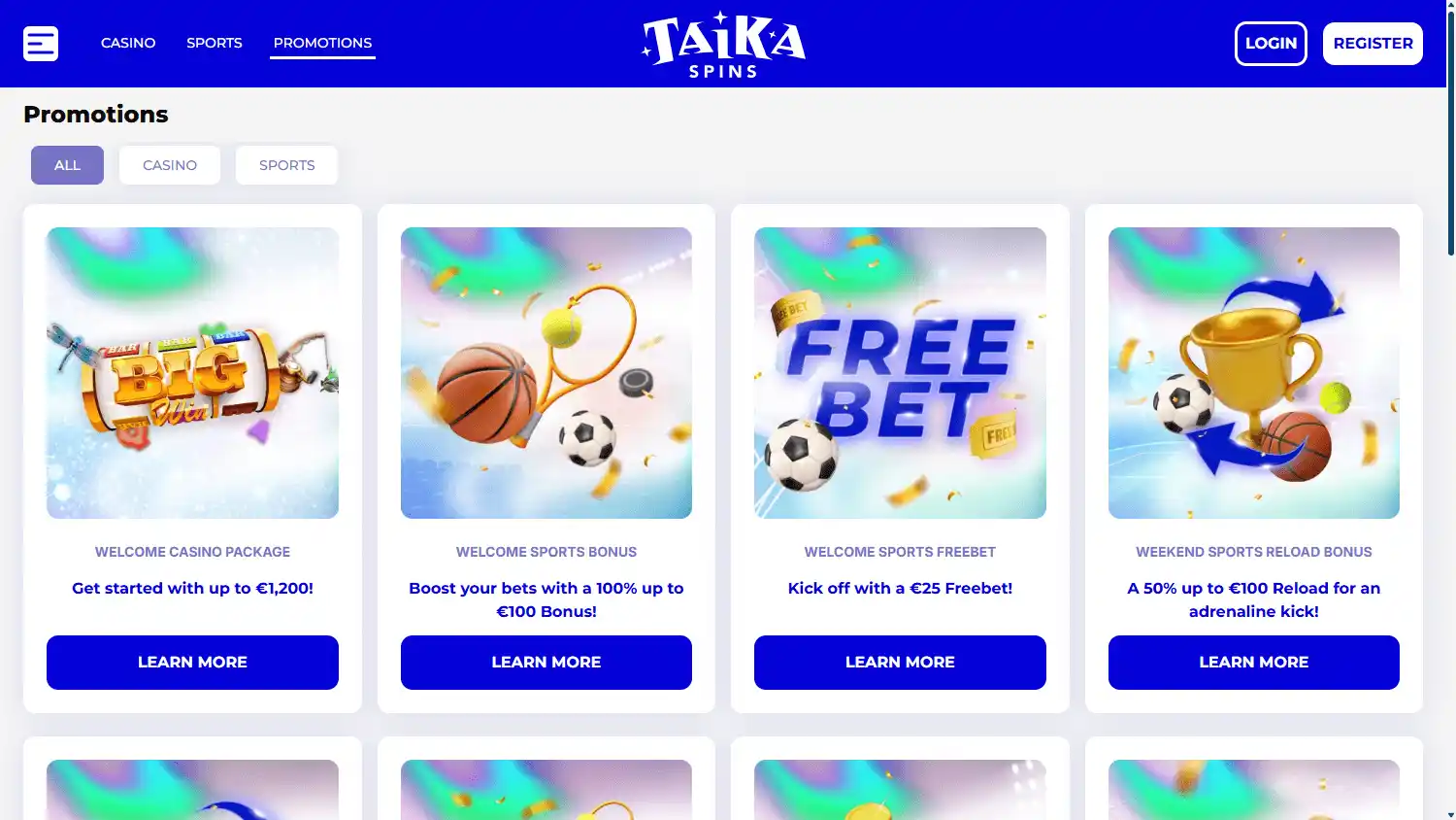 Taika Spins Casino screenshot 3