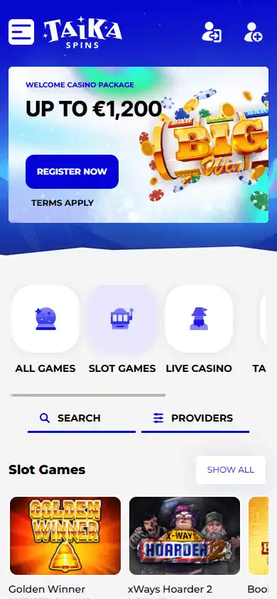 Taika Spins Casino screenshot 4