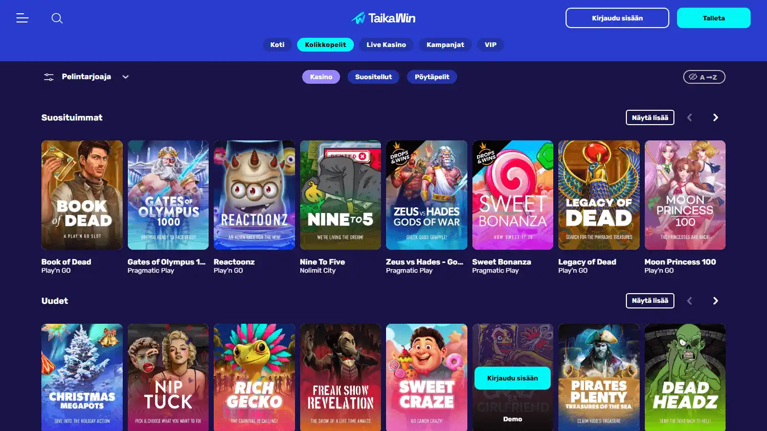 TaikaWin Casino screenshot 2