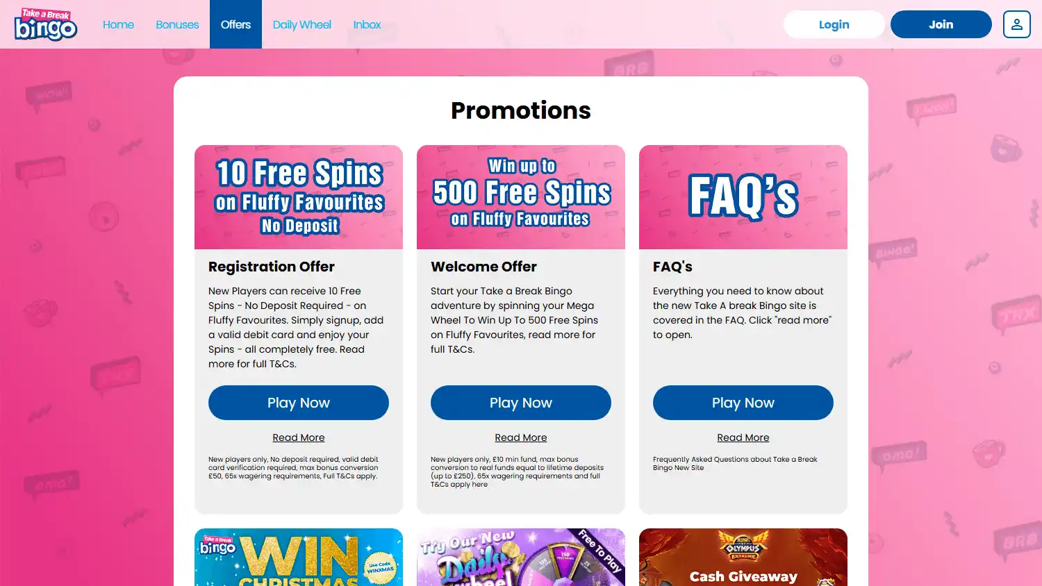 Take a Break Bingo Casino screenshot 3