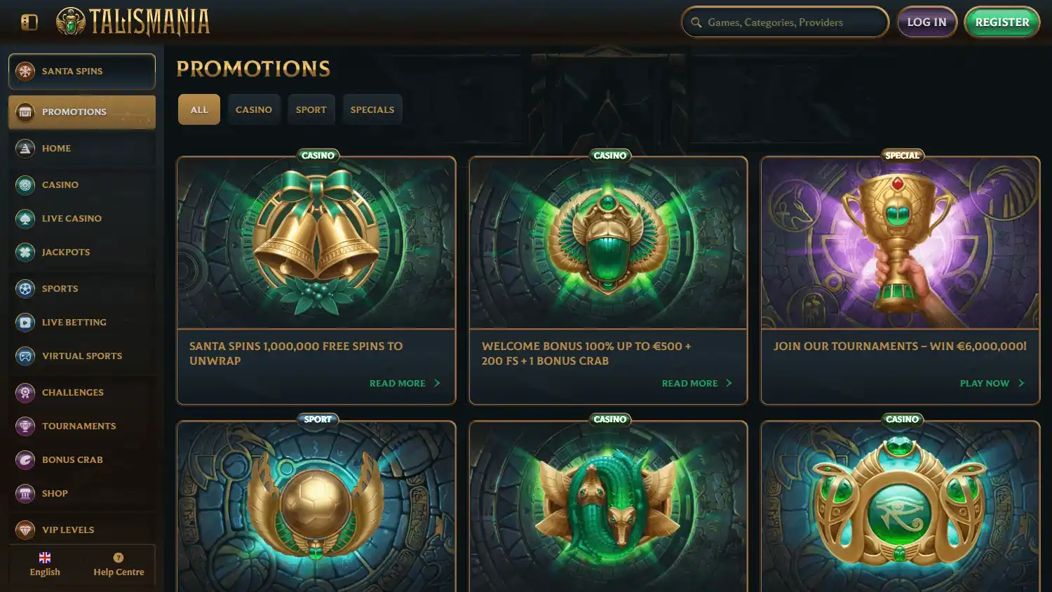 Talismania Casino screenshot 3