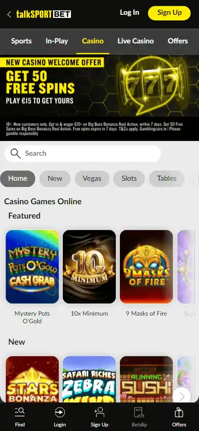 talkSPORT BET Casino screenshot 3
