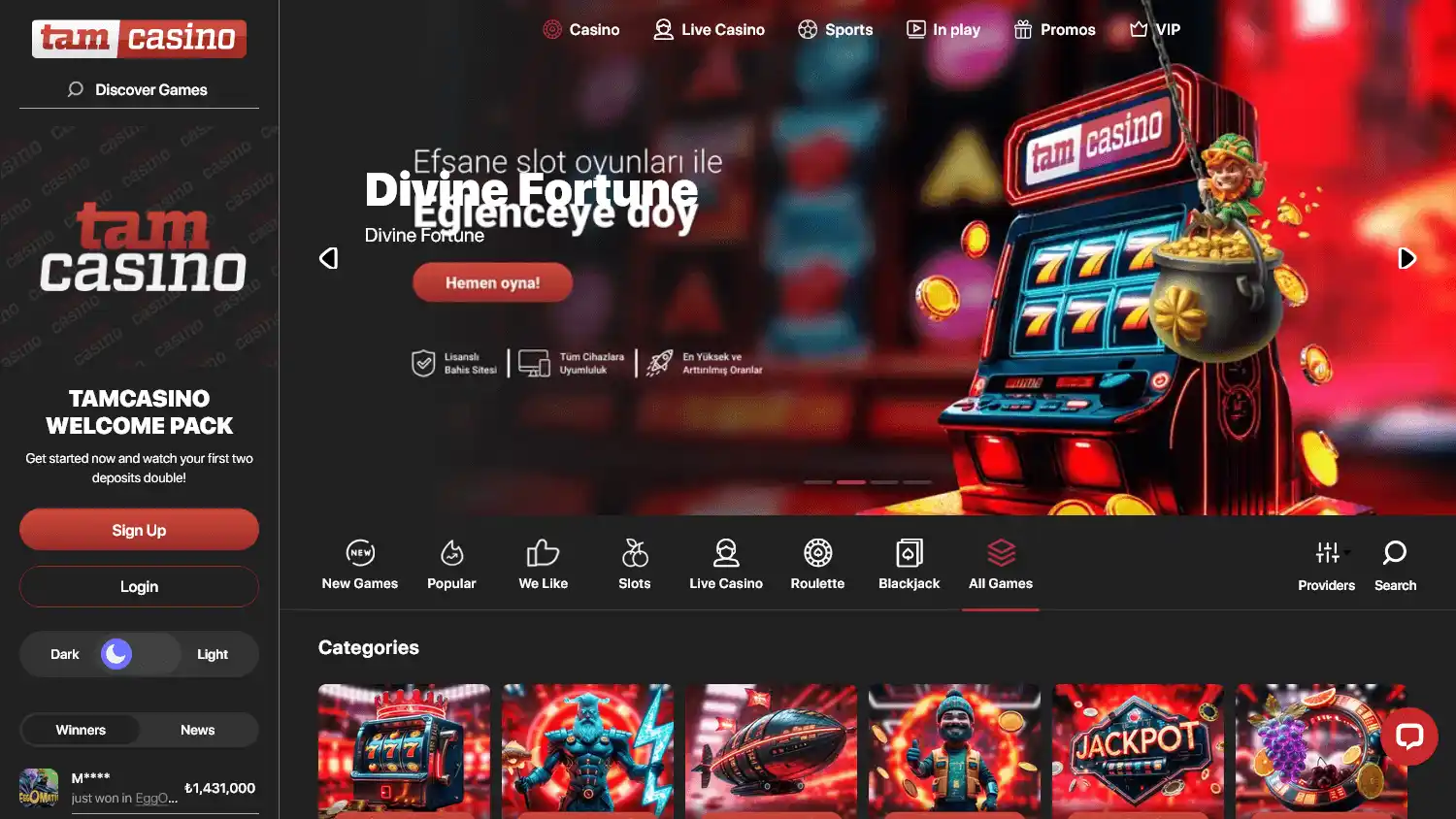 Tam Casino screenshot 2