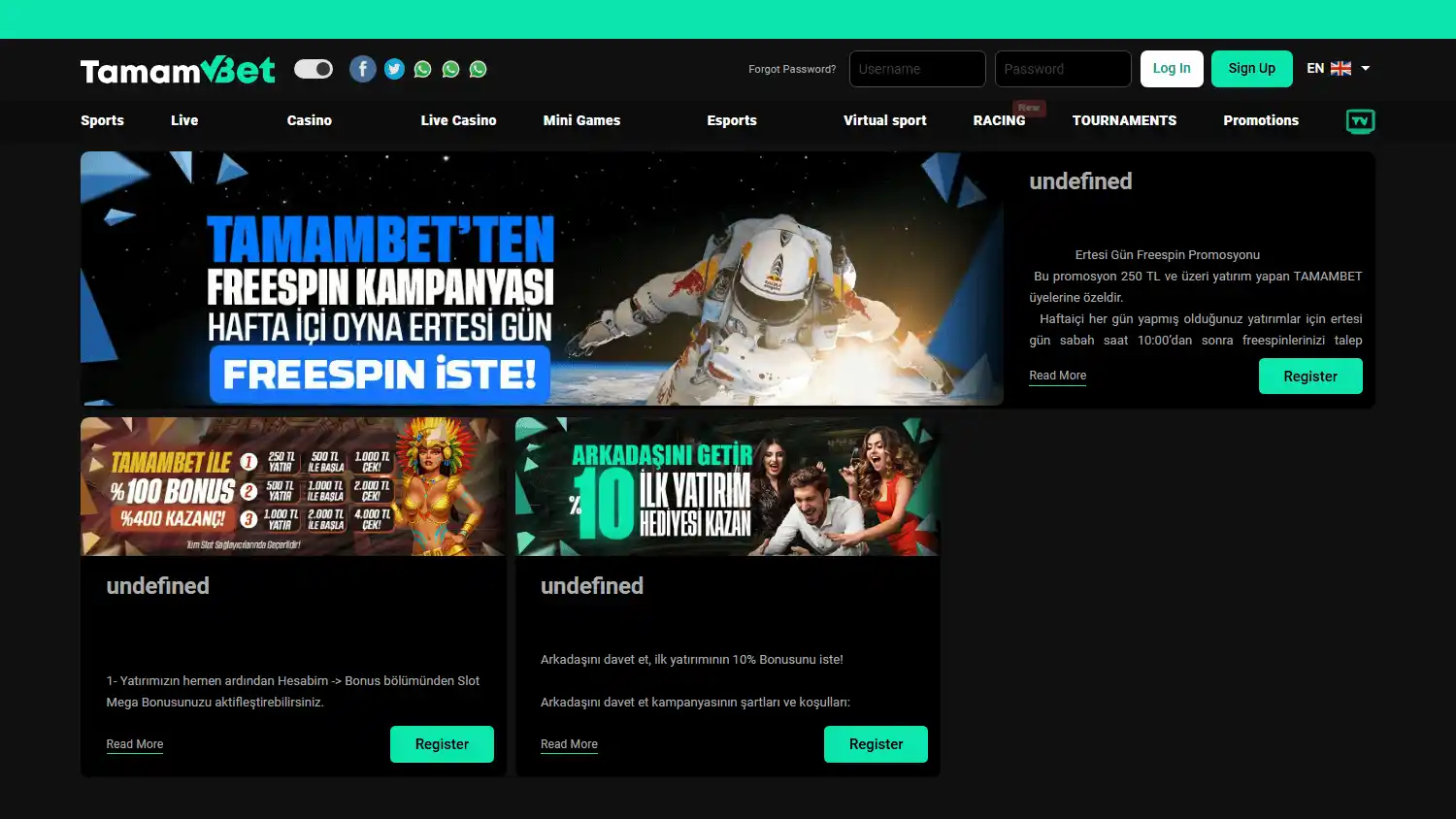 TamamBet Casino screenshot 3