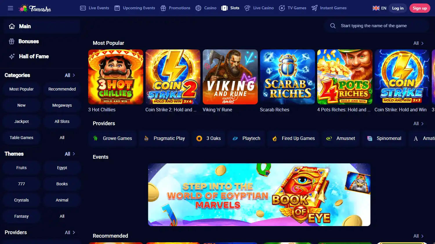 Tamasha Casino screenshot 2