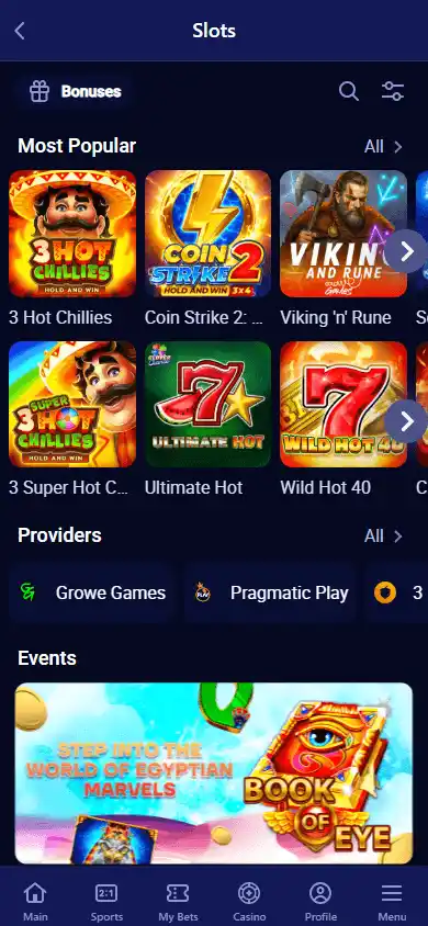 Tamasha Casino screenshot 5