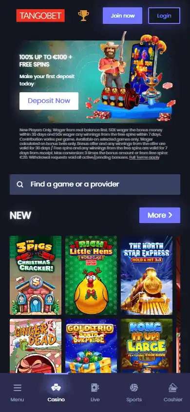 Tangobet Casino screenshot 4