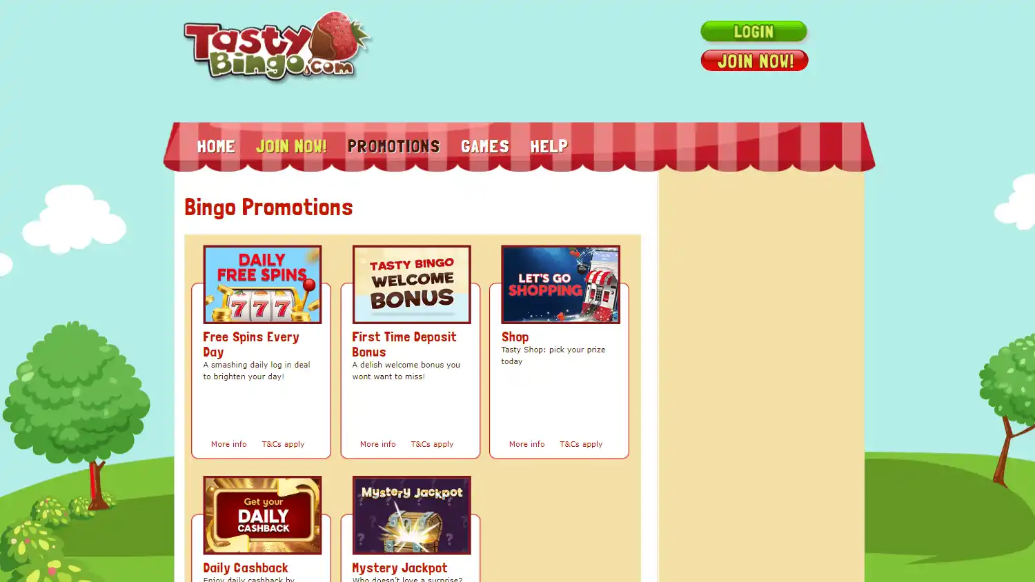 Tasty Bingo Casino screenshot 2