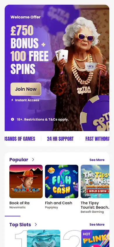 Tea Spins Casino screenshot 3