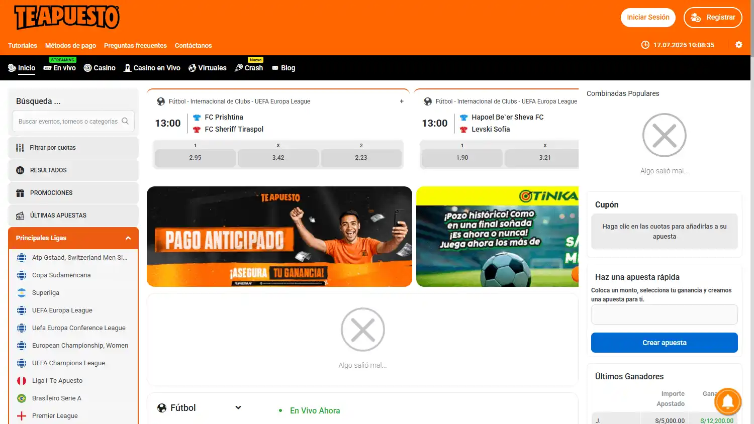 Teapuesto (LaTinka) Casino screenshot 1