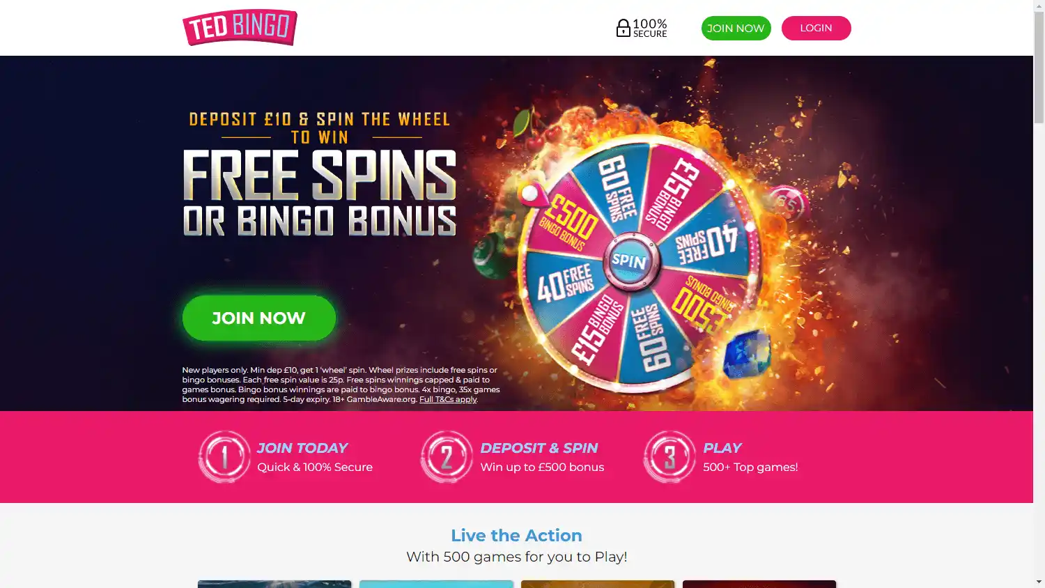 Ted Bingo Casino screenshot 1