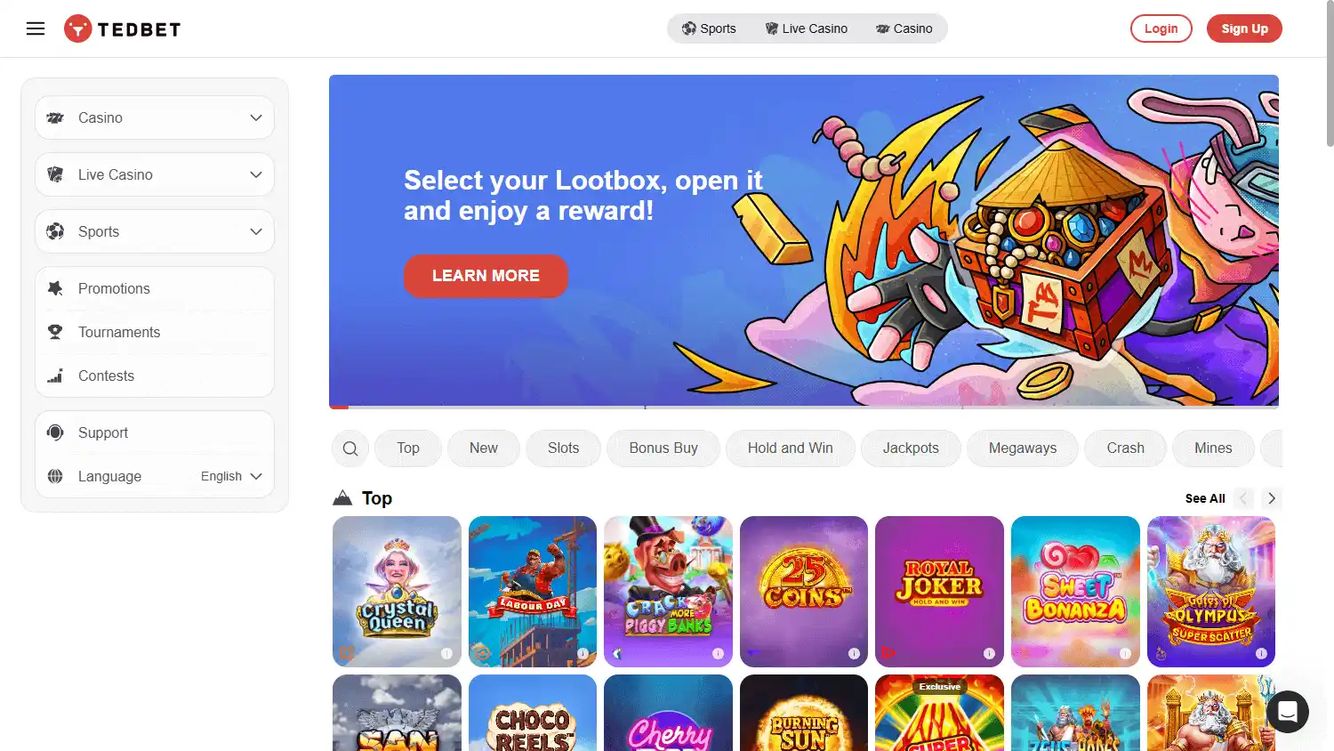 TedBet Casino screenshot 1