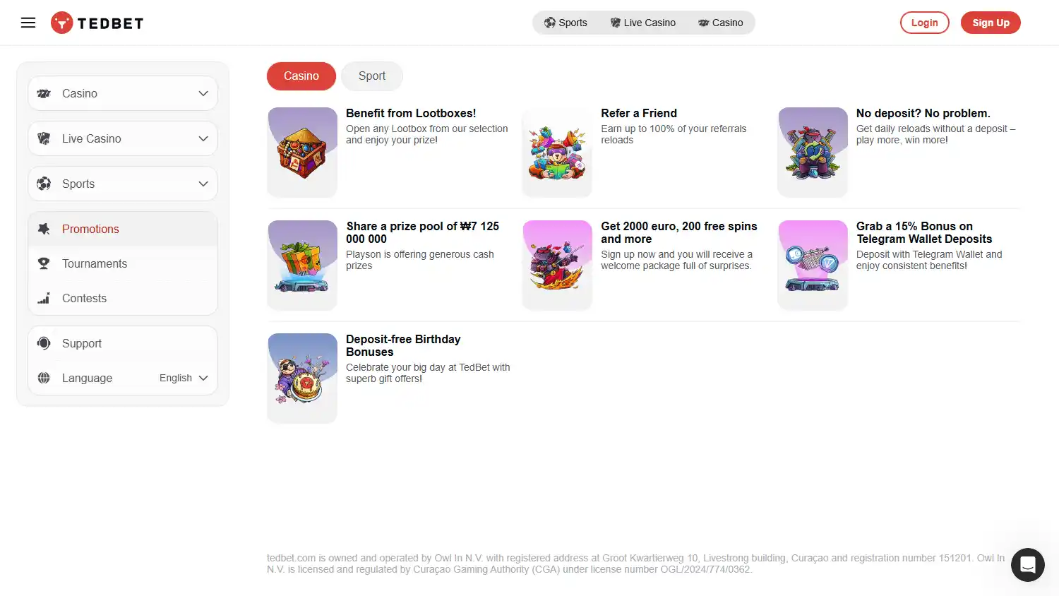 TedBet Casino screenshot 3
