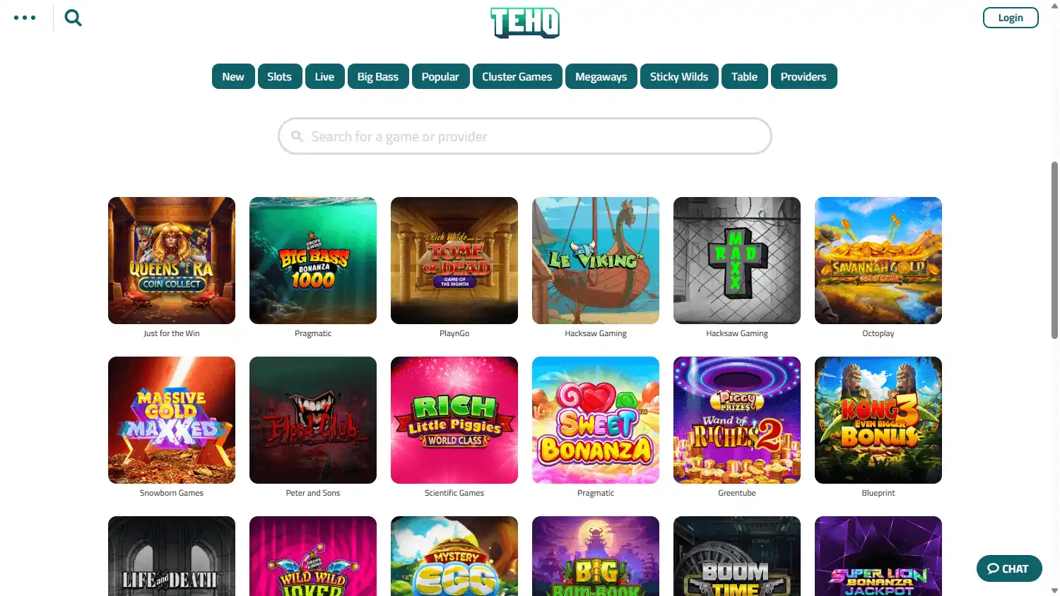 Tehokasino Casino screenshot 2