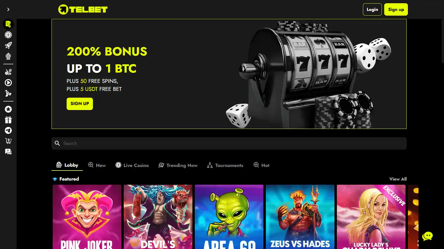Telbet Casino screenshot 2