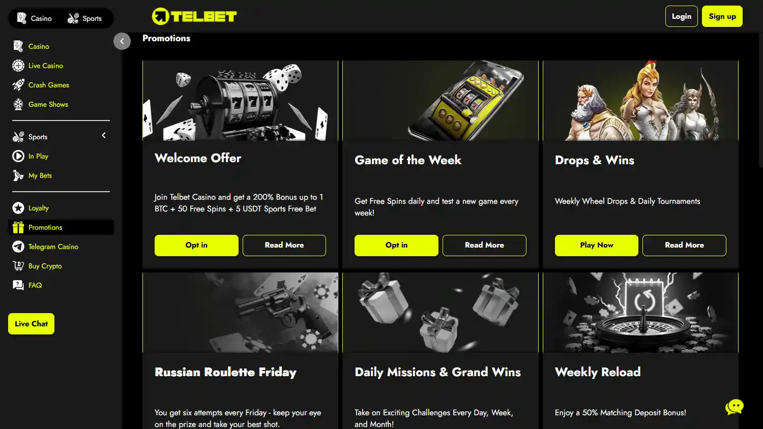 Telbet Casino screenshot 3