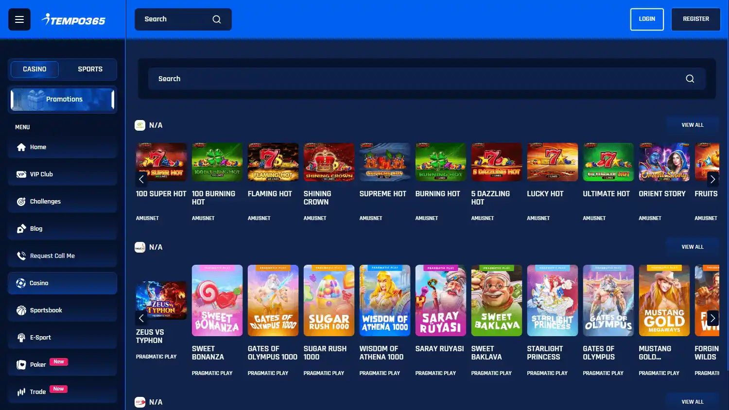 Tempo365 Casino screenshot 2