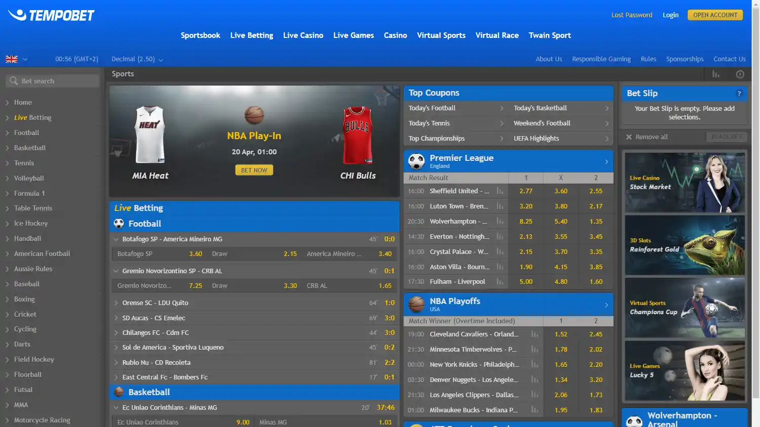 Tempobet Casino screenshot 1