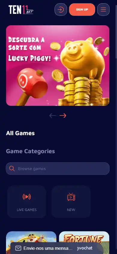 Ten11Bet casino screenshot 2