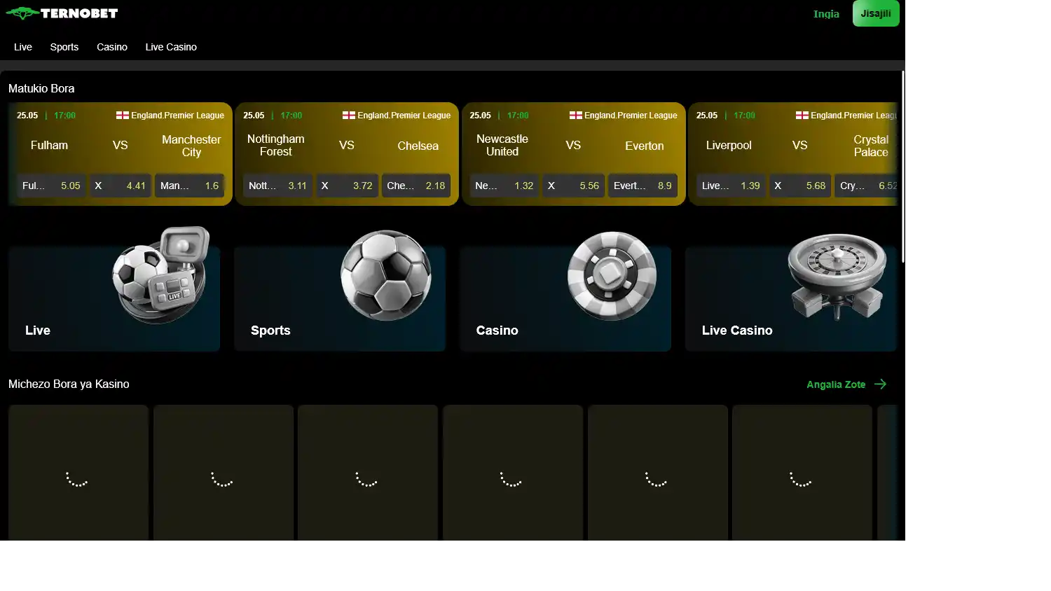 Ternobet Casino screenshot 1