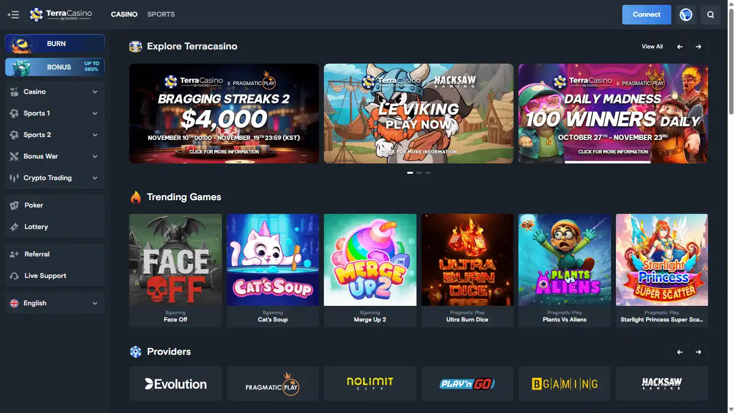 Terra Casino screenshot 1