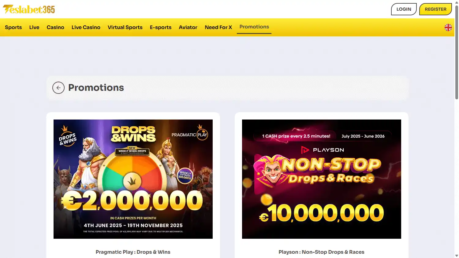 TeslaBet365 Casino screenshot 3