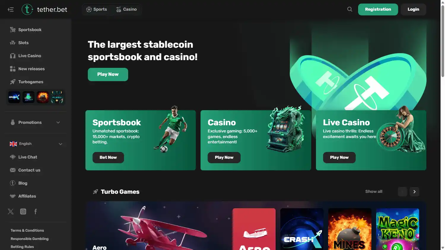 tether.bet Casino screenshot 1