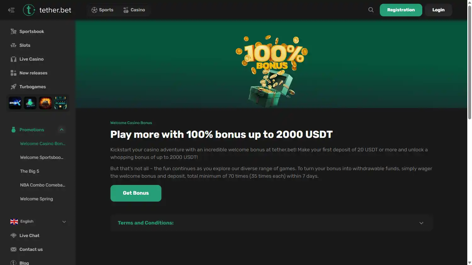 tether.bet Casino screenshot 3