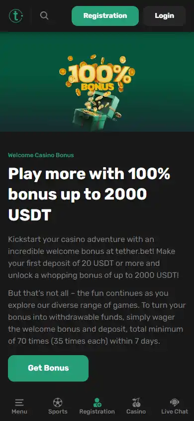 tether.bet Casino screenshot 6