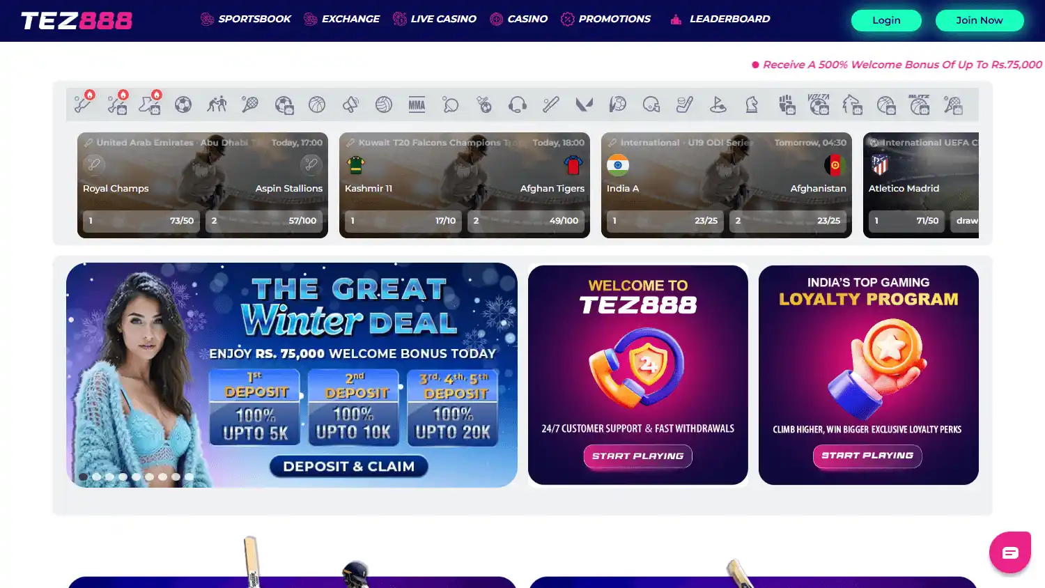 Tez888 Casino screenshot 2