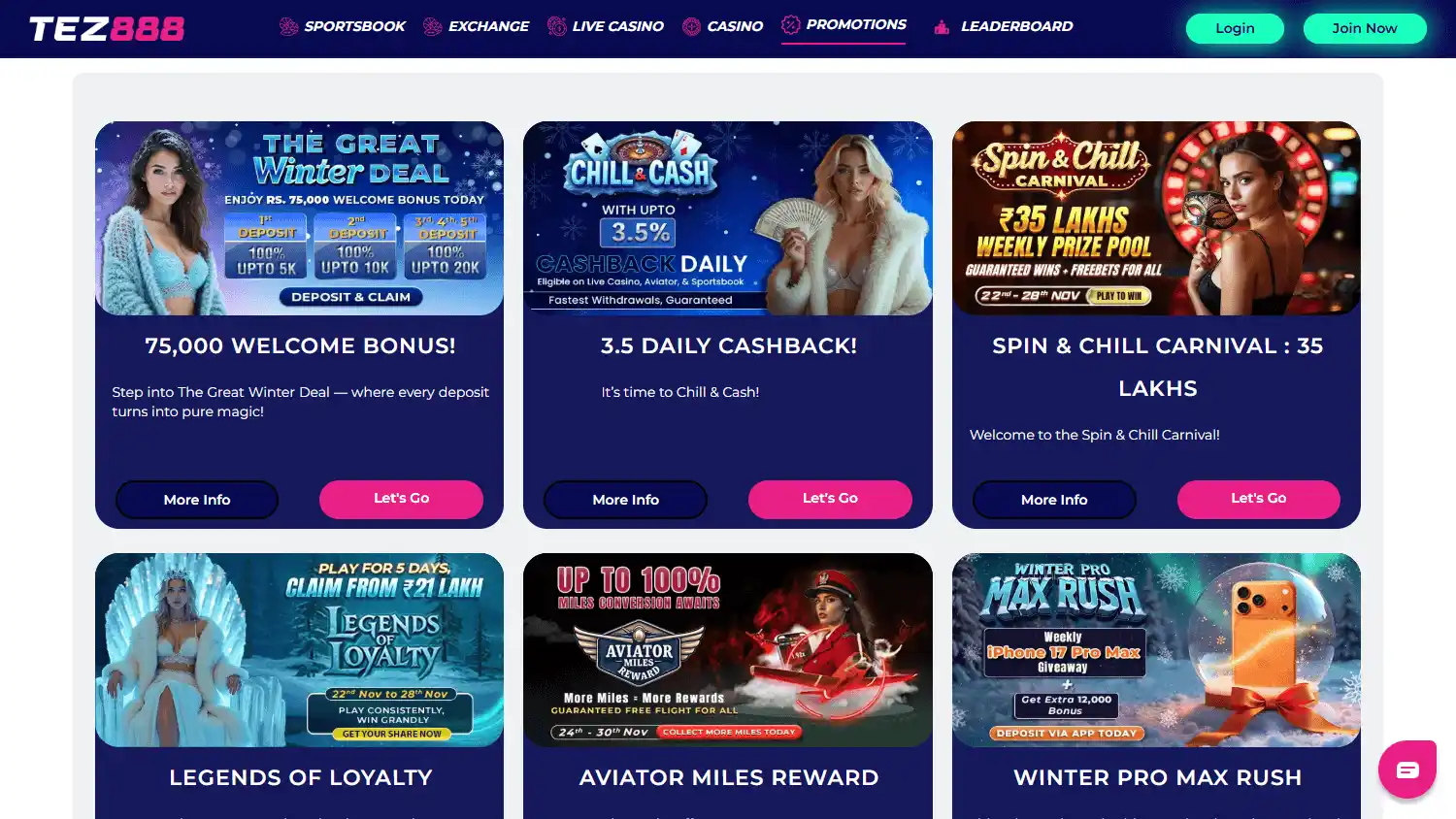 Tez888 Casino screenshot 3