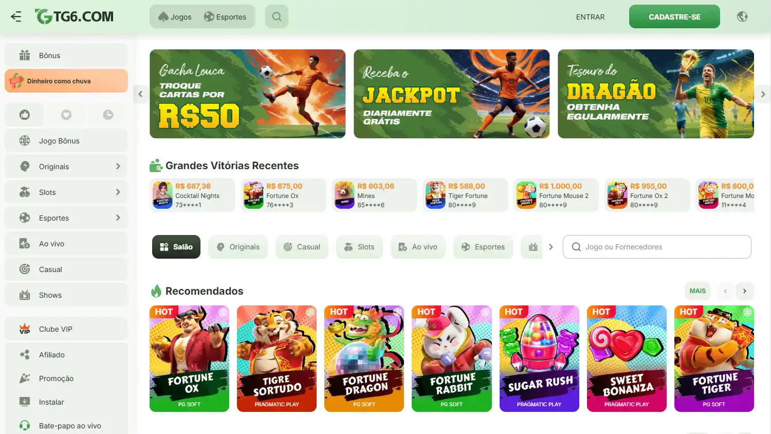 TG6 Casino screenshot 1