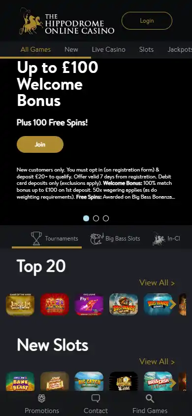 The Hippodrome Online Casino screenshot 5