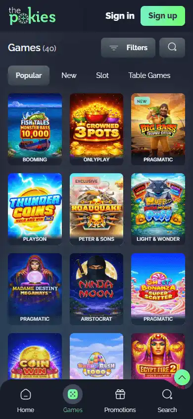 The Pokies Casino screenshot 5